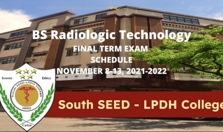 BS Radiologic Technology Final Term Examination Schedule