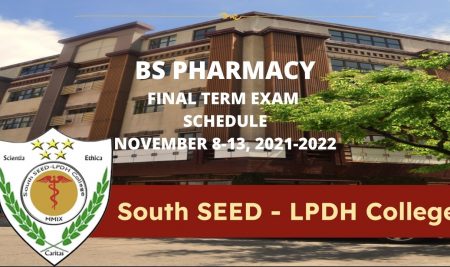 BS Pharmacy Final Term Examination Schedule