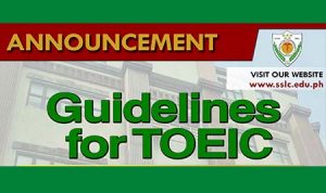 Guidelines for TOEIC
