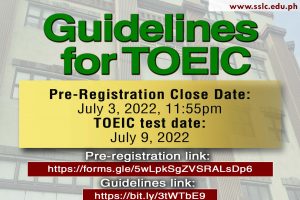 toeic guidelines