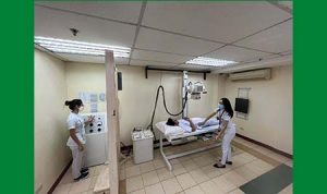 Radiologic Technology students practice their skills in X-ray Positioning
