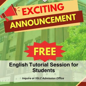 Free English Tutorial Session for SSLC Students